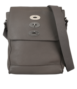 Slim Brynmore Messenger, Leather, Grey, MIT, 2*